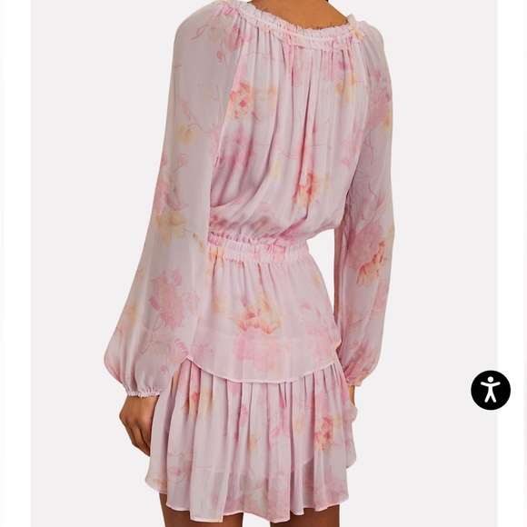 LOVESHACKFANCY Popover Tiered Floral Mini Dress - Picture 4 of 6